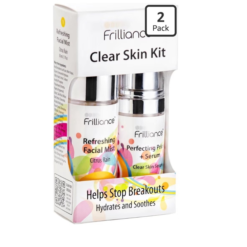 NWT Frilliance Clear Skin Kit Niacinamide Serum 5 fl oz, Blemish Serum Skincare